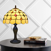 Tiffany Style Desks Lamp Stained Glass Handcrafted Art Bedside Lamp